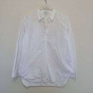 AYR Women’s The Easy Cotton Poplin Shirt White Size L Long Sleeve